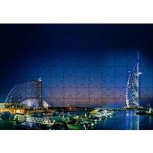 Cakapuzzle Dubai Jumeirah Gece Manzarası 120 Parça Ahşap Puzzle