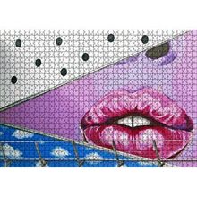 Cakapuzzle Duvar Boyama Kırmızı Dudaklar 120 Parça Ahşap Puzzle