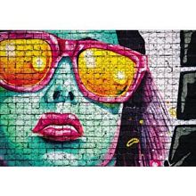 Cakapuzzle Duvar Resmi Gözlüklü Kadın 120 Parça Ahşap Puzzle