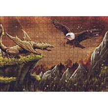 Cakapuzzle Ejderha Akbabaya Karşı 120 Parça Ahşap Puzzle