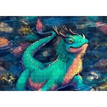 Cakapuzzle Ejderha Kertenkelesi 120 Parça Ahşap Puzzle