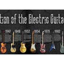 Cakapuzzle Elektrogitarın Evrimi 120 Parça Ahşap Puzzle