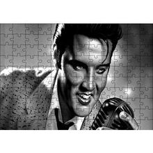Cakapuzzle Elvis Presley Siyah Beyaz Çizim 120 Parça Ahşap Puzzle