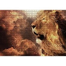 Cakapuzzle Erkek Aslan Yelesi ve Aynı Renk Bulutlar 120 Parça Ahşap Puzzle
