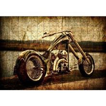 Cakapuzzle Eski Görünüm Chopper Motorsiklet 120 Parça Ahşap Puzzle