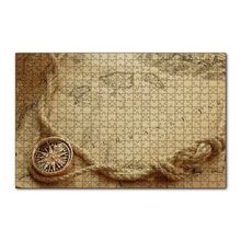 Cakapuzzle Eski Harita Keten Halat ve Pusula 120 Parça Ahşap Puzzle