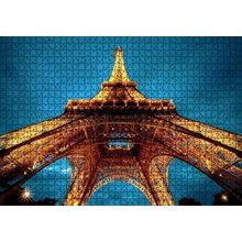 Cakapuzzle Eyfel Kulesi Gece Alttan Görünüm 120 Parça Ahşap Puzzle