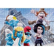 Cakapuzzle Eyfel Kulesi ve Şirinler 120 Parça Ahşap Puzzle