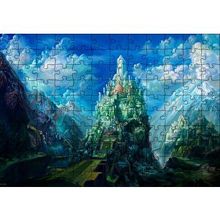 Cakapuzzle Fantastik Kule Şehir ve Bulutlar 120 Parça Ahşap Puzzle