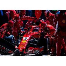 Cakapuzzle Ferrari F1 Formula 1 Pit Stop Görseli 120 Parça Ahşap Puzzle