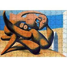 Cakapuzzle Figure At The Seaside 1931 by Pablo Picasso 120 Parça Ahşap Puzzle
