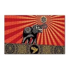 Cakapuzzle Fil Kuş ve Tribal Desenler 120 Parça Ahşap Puzzle
