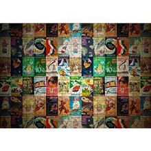 Cakapuzzle Film Afişlerinden Oluşan Kompozisyon 120 Parça Ahşap Puzzle