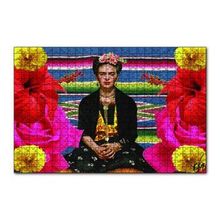 Cakapuzzle Frida Kahlo Çiçekli 120 Parça Ahşap Puzzle