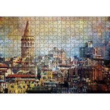 Cakapuzzle Galata Kulesinin Sanatsal Görsel 120 Parça Ahşap Puzzle