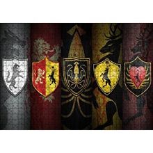 Cakapuzzle Game Of Thrones Bayrakları Görseli 120 Parça Ahşap Puzzle