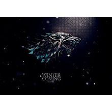 Cakapuzzle Game of Thrones Kış Geliyor Stark Logo 120 Parça Ahşap Puzzle