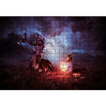 Cakapuzzle Gece Geyik ve Sevimli Kız 120 Parça Ahşap Puzzle