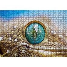 Cakapuzzle Geko Kertenkelesi Gözü Makro Çekim 120 Parça Ahşap Puzzle