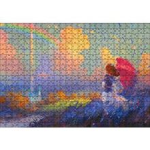 Cakapuzzle Genç Kız ve Gökkuşağı Yağlıboya 120 Parça Ahşap Puzzle