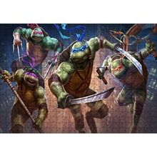 Cakapuzzle Genç Mutant Ninca Kablumbağalar Görseli 120 Parça Ahşap Puzzle