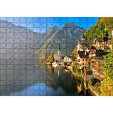 Cakapuzzle Goisern Hallstättersee Avusturya Doğada Evler Görseli 120 Parça Ahşap Puzzle