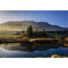 Cakapuzzle Göl Ağaçlar ve Sisli Tepeler 120 Parça Ahşap Puzzle