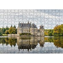 Cakapuzzle Göl Kıyısındaki Görkemli Şato ve Orman Mdf 255 Parça Puzzle