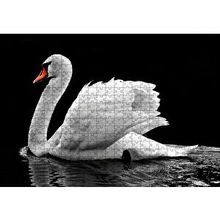 Cakapuzzle Göldeki Beyaz Kuğu Monochrome 120 Parça Ahşap Puzzle