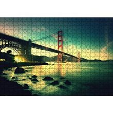Cakapuzzle Golden Gate Köprüsü Dijital Art 120 Parça Ahşap Puzzle