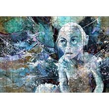 Cakapuzzle Gollum Suluboya Duvar Boyama 120 Parça Ahşap Puzzle