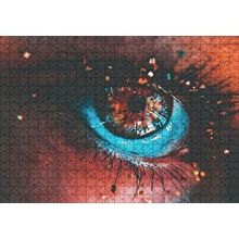 Cakapuzzle Göz ve Kirpikler Yakın Plan 120 Parça Ahşap Puzzle