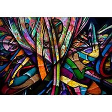Cakapuzzle Graffiti İçiçe Renkli Harfler 120 Parça Ahşap Puzzle