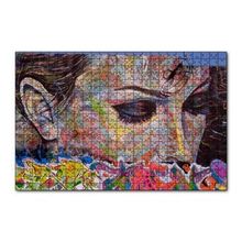 Cakapuzzle Graffiti ve Duvar Boyama Gözleri Kapalı Kadın 120 Parça Ahşap Puzzle