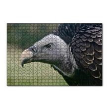 Cakapuzzle Gri Başlı Siyah Akbaba Yakın Çekim 120 Parça Ahşap Puzzle