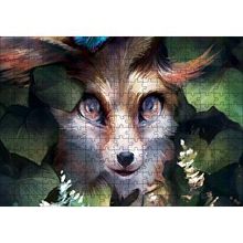Cakapuzzle Gri Tilki Yağlı Boya Resmi 120 Parça Ahşap Puzzle