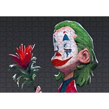 Cakapuzzle Gül İle Ağlayan Joker Görseli 120 Parça Ahşap Puzzle