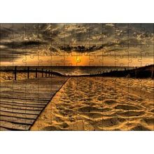 Cakapuzzle Gün Batımında Plaj 120 Parça Ahşap Puzzle