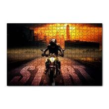 Cakapuzzle Günbatımı Motorsiklet Gökdelenler Start 120 Parça Ahşap Puzzle