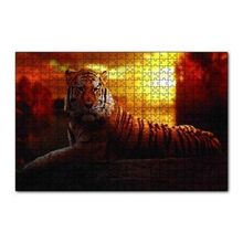 Cakapuzzle Günbatımında Kaplan 120 Parça Ahşap Puzzle