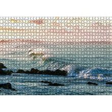 Cakapuzzle Gündoğumunda Okyanus Kıyısı ve Dalgalar 120 Parça Ahşap Puzzle
