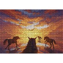 Cakapuzzle Güne Koşan Atlar Fantastik 120 Parça Ahşap Puzzle
