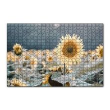 Cakapuzzle Günebakan Çiçeği Flu Arkaplan 120 Parça Ahşap Puzzle