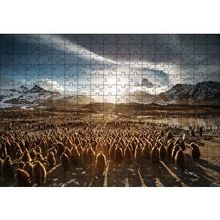 Cakapuzzle Güney Georgiada Kral Pengueni Yavruları 120 Parça Ahşap Puzzle