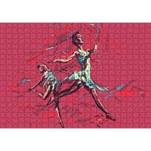 Cakapuzzle Hareketli Balerin Djital Sanat Resmi 120 Parça Ahşap Puzzle