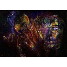 Cakapuzzle Hayal Gördüren Sanat Uzay İnsan Görseli 120 Parça Ahşap Puzzle