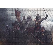 Cakapuzzle Hayat Feodaldir At Zırh Savaş Görseli 120 Parça Ahşap Puzzle