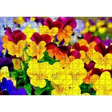 Cakapuzzle Hercai Menekşe Renkli Yaprakları Görsel 120 Parça Ahşap Puzzle