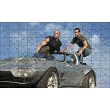 Cakapuzzle Hızlı ve Öfkeli Paul Walker ve Vin Diesel 120 Parça Ahşap Puzzle