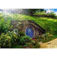 Cakapuzzle Hobbit Evi ve Bahçesi 120 Parça Ahşap Puzzle